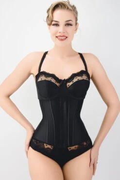 Corset Story Black Latex Underbust Corset -Corset Story CSLT020 C b1d444c2 7d1b 4c2d a7e2 768d4d5f1663