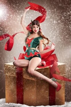 Christmas Elf Steel Boned Corset -Corset Story ELF2