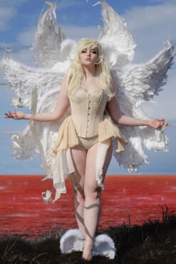 Pinky Beige Cotton Twill Classic Overbust Waist Trainer With Hip Gores -Corset Story EXP002 Customerpic June2021 1 09e3850f 2bbd 43f6 8a37 b85af37060e9