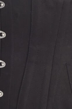 Black Cotton Twill Classic Underbust Waist Trainer With Hip Gores 14 Black Cotton Twill Classic Underbust Waist Trainer With Hip Gores -Corset Story EXP003 3