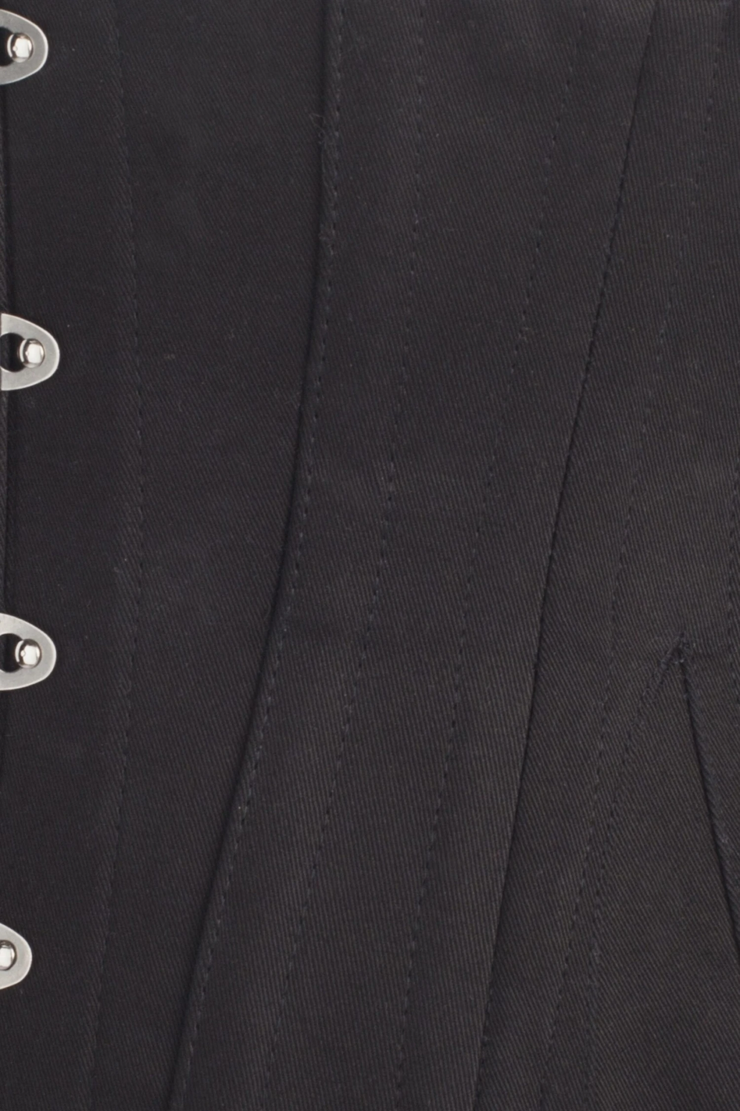 Black Cotton Twill Classic Underbust Waist Trainer With Hip Gores 7 Black Cotton Twill Classic Underbust Waist Trainer With Hip Gores - Image 7