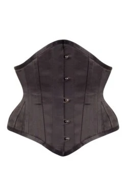 Black Satin Waist Training Waspie Underbust