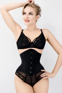 Black Satin Waist Training Waspie Underbust 25 Black Satin Waist Training Waspie Underbust -Corset Story EXP008 A a66eaa70 5836 47e1 b2d3 495e26568d67
