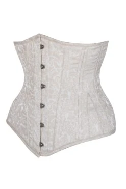 Cream Brocade Expert Waist Training Longline Underbust Corset -Corset Story EXP0143