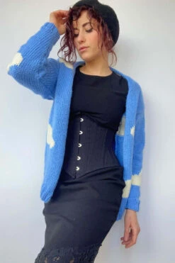 Black Cotton Expert Waist Training Waspie Corset 34 Black Cotton Expert Waist Training Waspie Corset -Corset Story EXP016 CustomerPic May2021