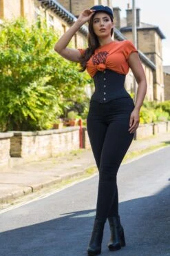 Black Cotton Expert Waist Training Waspie Corset 33 Black Cotton Expert Waist Training Waspie Corset -Corset Story EXP016 July2020 website 13