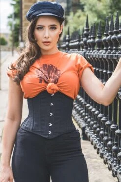 Black Cotton Expert Waist Training Waspie Corset 32 Black Cotton Expert Waist Training Waspie Corset -Corset Story EXP016 July2020 website 3
