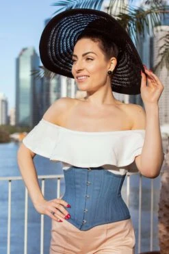 Denim Cotton Expert Waist Training Waspie Corset -Corset Story EXP017 website 6