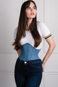 Denim Cotton Expert Waist Training Waspie Corset -Corset Story EXP017 1
