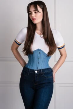 Denim Cotton Expert Waist Training Waspie Corset -Corset Story EXP017 2 6be900f8 1c59 41b1 a136 5cf2b07fc490