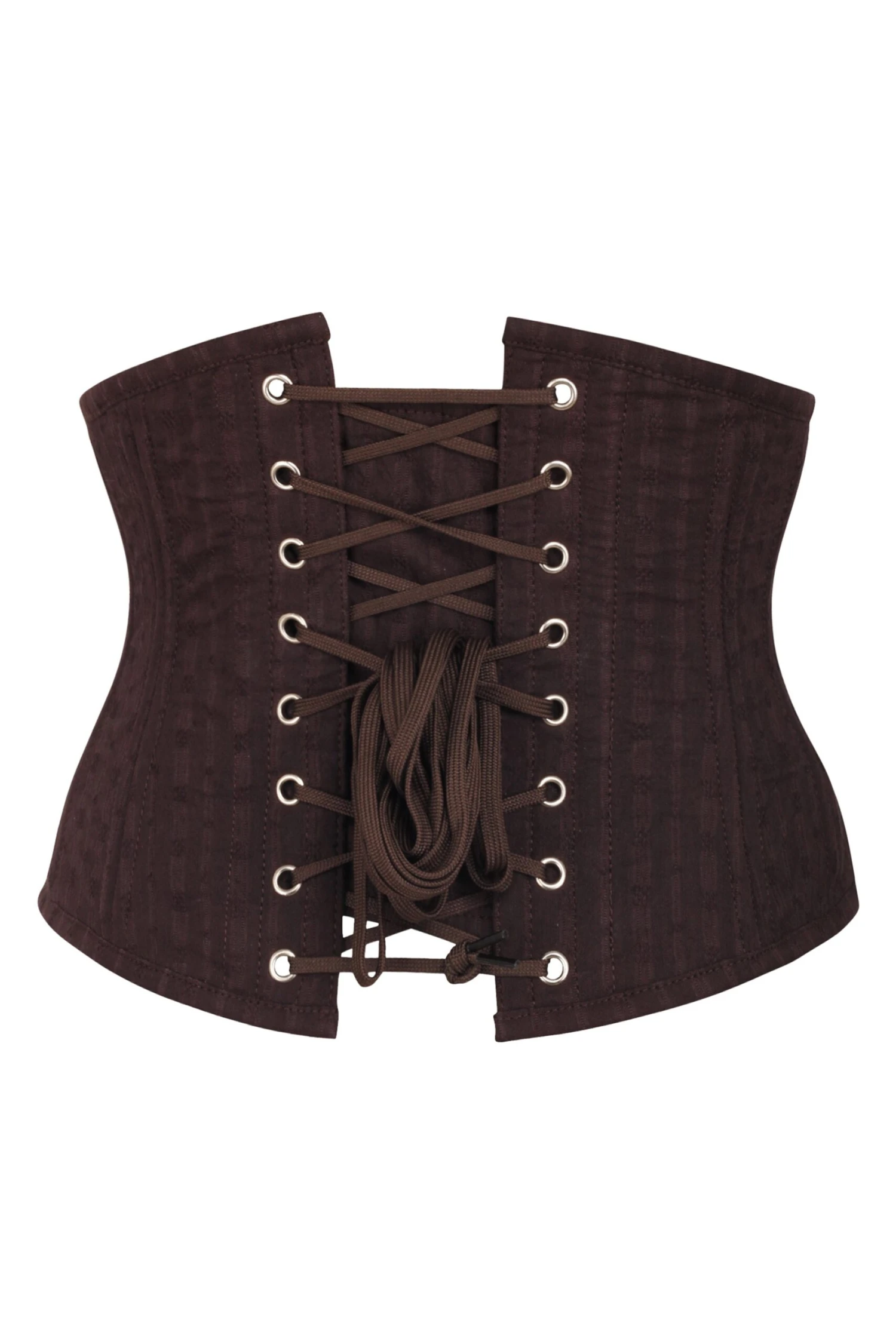 Expert Waist Training Cotton Waspie Corset In Espresso 2 Expert Waist Training Cotton Waspie Corset In Espresso - Image 2