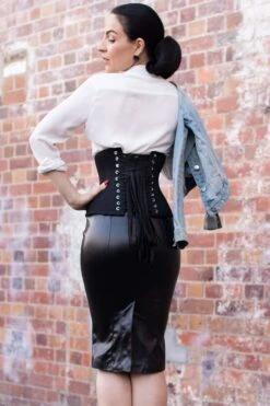 Cotton Black Waist Training Corset With Zip 19 Cotton Black Waist Training Corset With Zip -Corset Story EXS003 September 2020 website 2