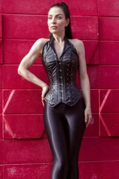 PVC Halterneck Steel Boned Overbust 19 PVC Halterneck Steel Boned Overbust -Corset Story EXS005 website 2