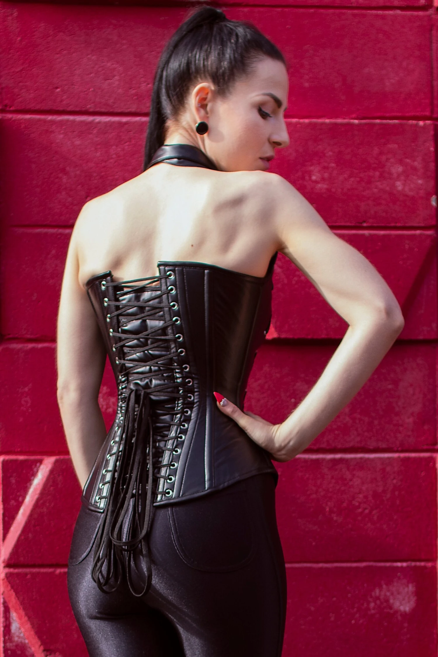 PVC Halterneck Steel Boned Overbust 4 PVC Halterneck Steel Boned Overbust - Image 4