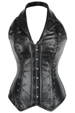 PVC Halterneck Steel Boned Overbust
