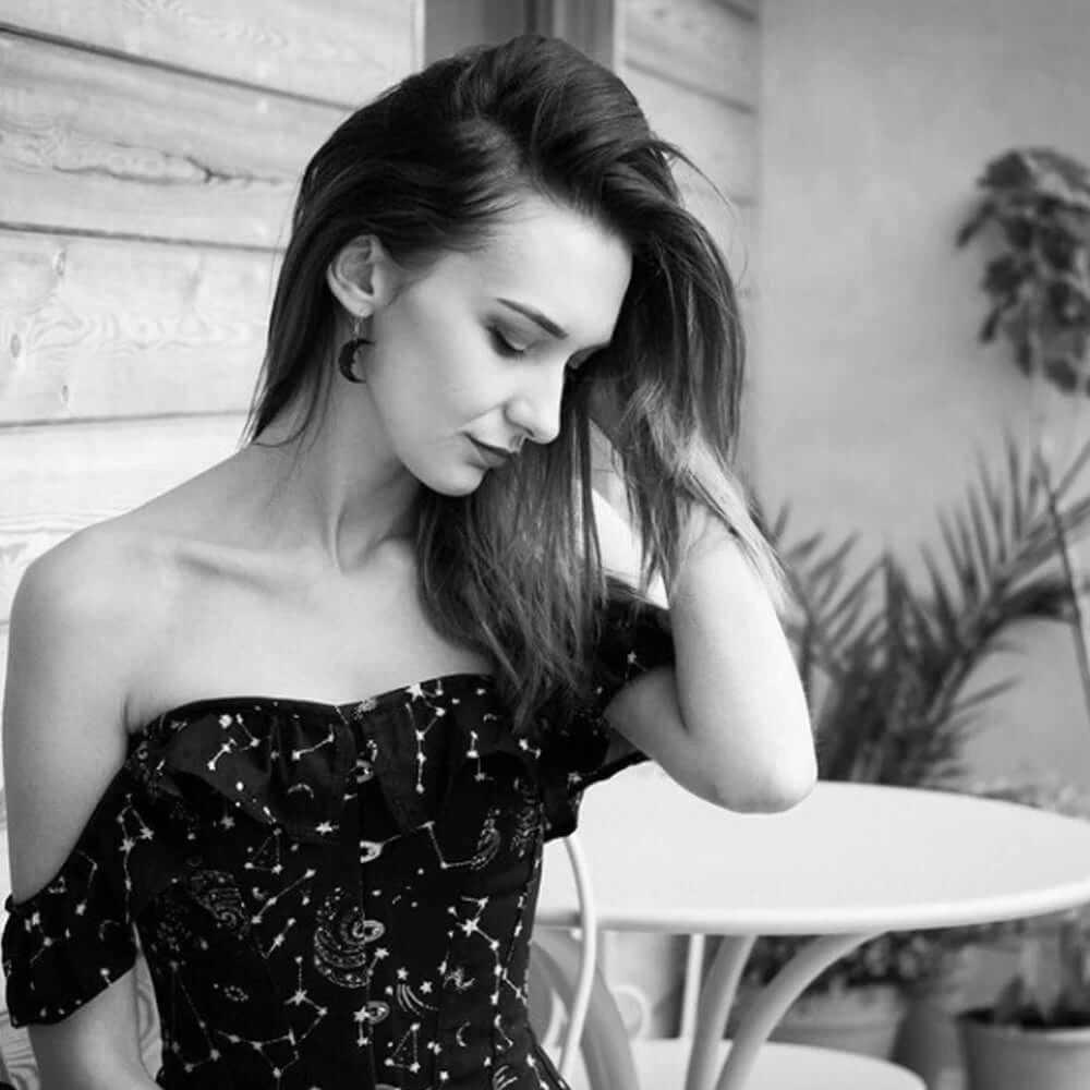 Cotton Astronomy Print Sleeved Corset Top 18 Cotton Astronomy Print Sleeved Corset Top - Image 18