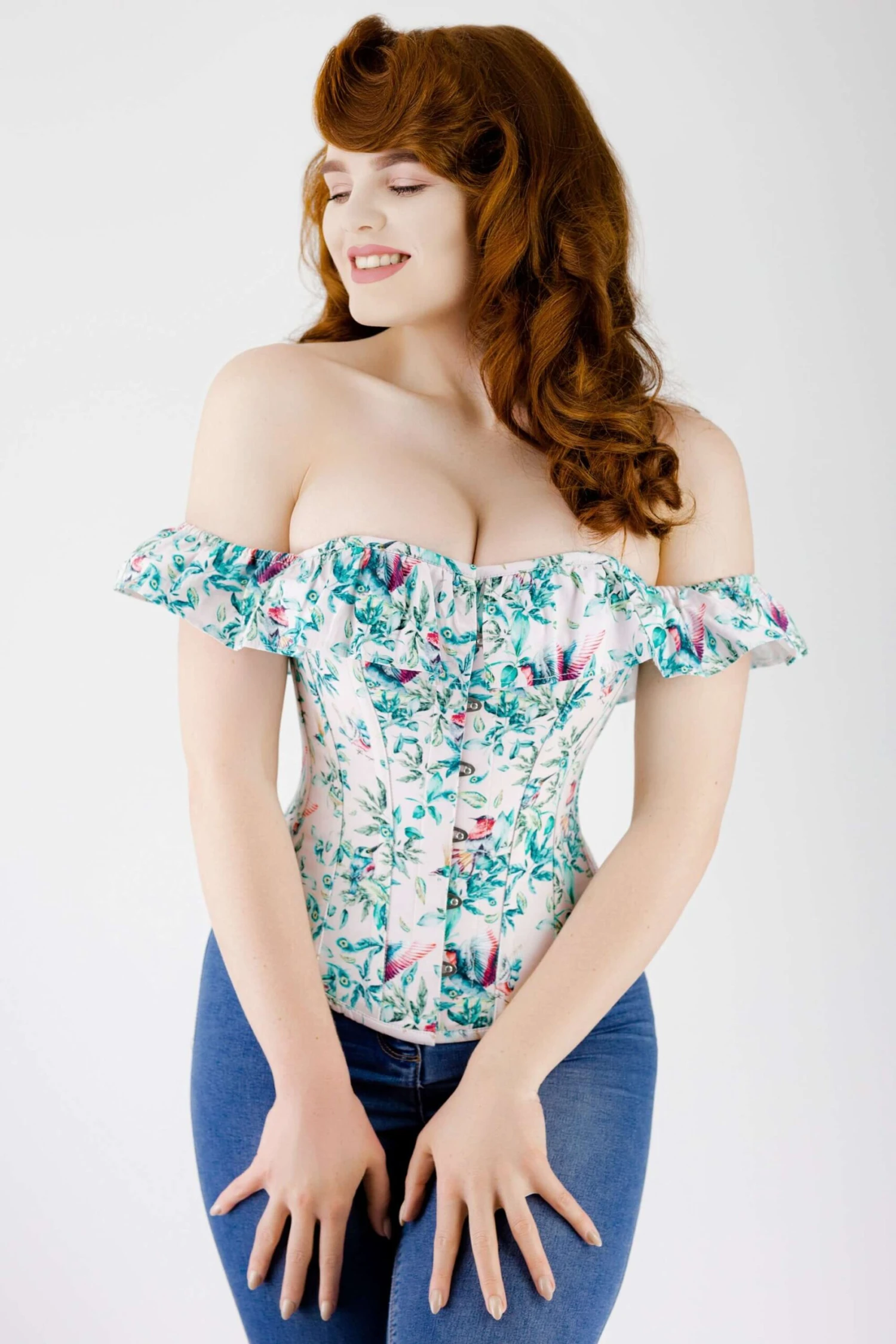 Birds Of Paradise Cold Shoulder Cotton Corset Top 4 Birds Of Paradise Cold Shoulder Cotton Corset Top - Image 4