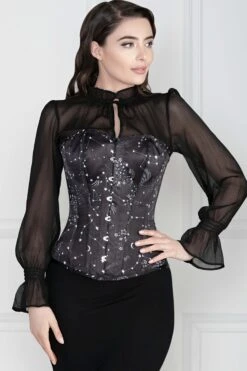 Astronomy Overbust Sleeved Corset Top -Corset Story FTS017 2 TJR 1 f40c0950 6f85 4821 966c 6cd599a330c2