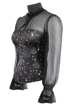 Astronomy Overbust Sleeved Corset Top -Corset Story FTS017 Side da1b944a c4e5 4f23 ac2a 0a5d87e22baa