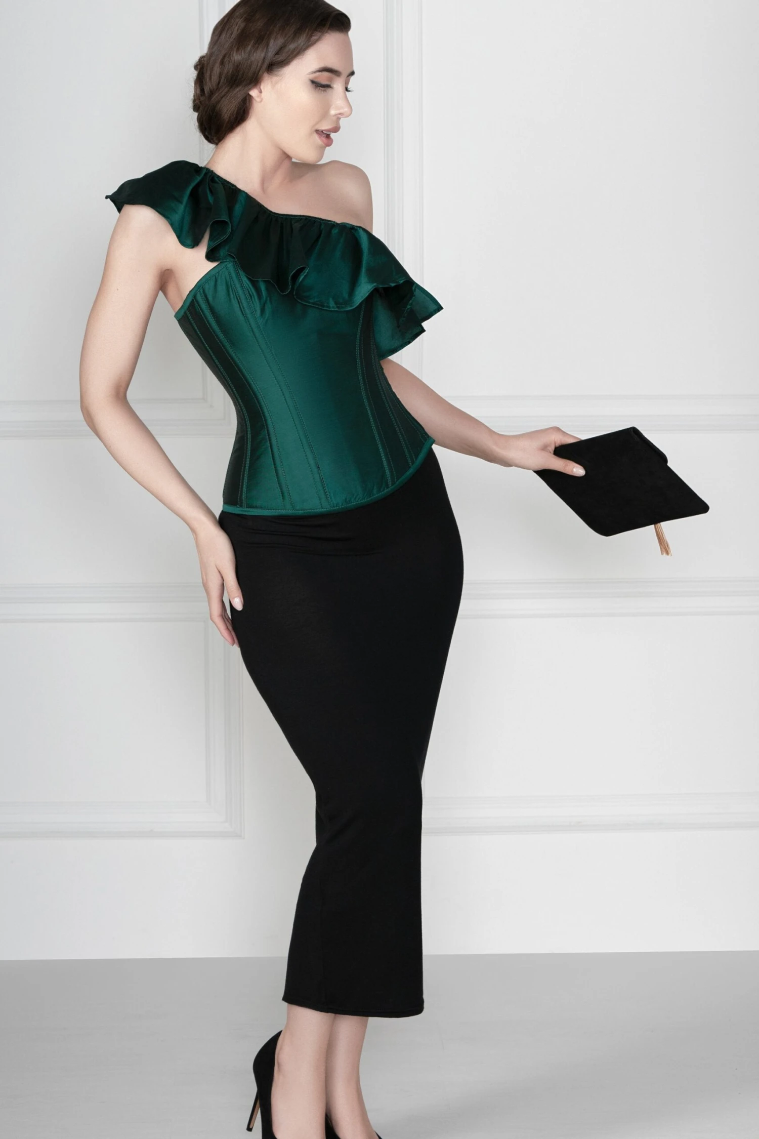 Off The Shoulder Emerald Green Corset Top 12 Off The Shoulder Emerald Green Corset Top - Image 12