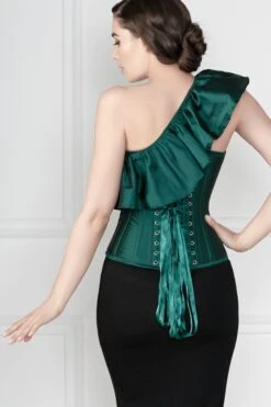 Off The Shoulder Emerald Green Corset Top 31 Off The Shoulder Emerald Green Corset Top -Corset Story FTS020 4