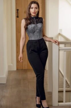 Houndstooth And Crochet Corset Top -Corset Story FTS028 2 f8bf7fe7 2c23 43b3 8f3c d8b138276af9