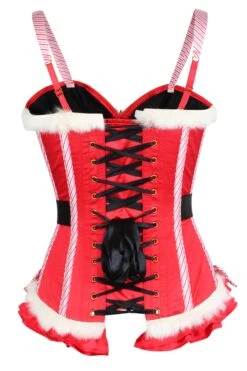 Mrs Claus Steel Boned Xmas Corset 9 Mrs Claus Steel Boned Xmas Corset -Corset Story FTS055 2