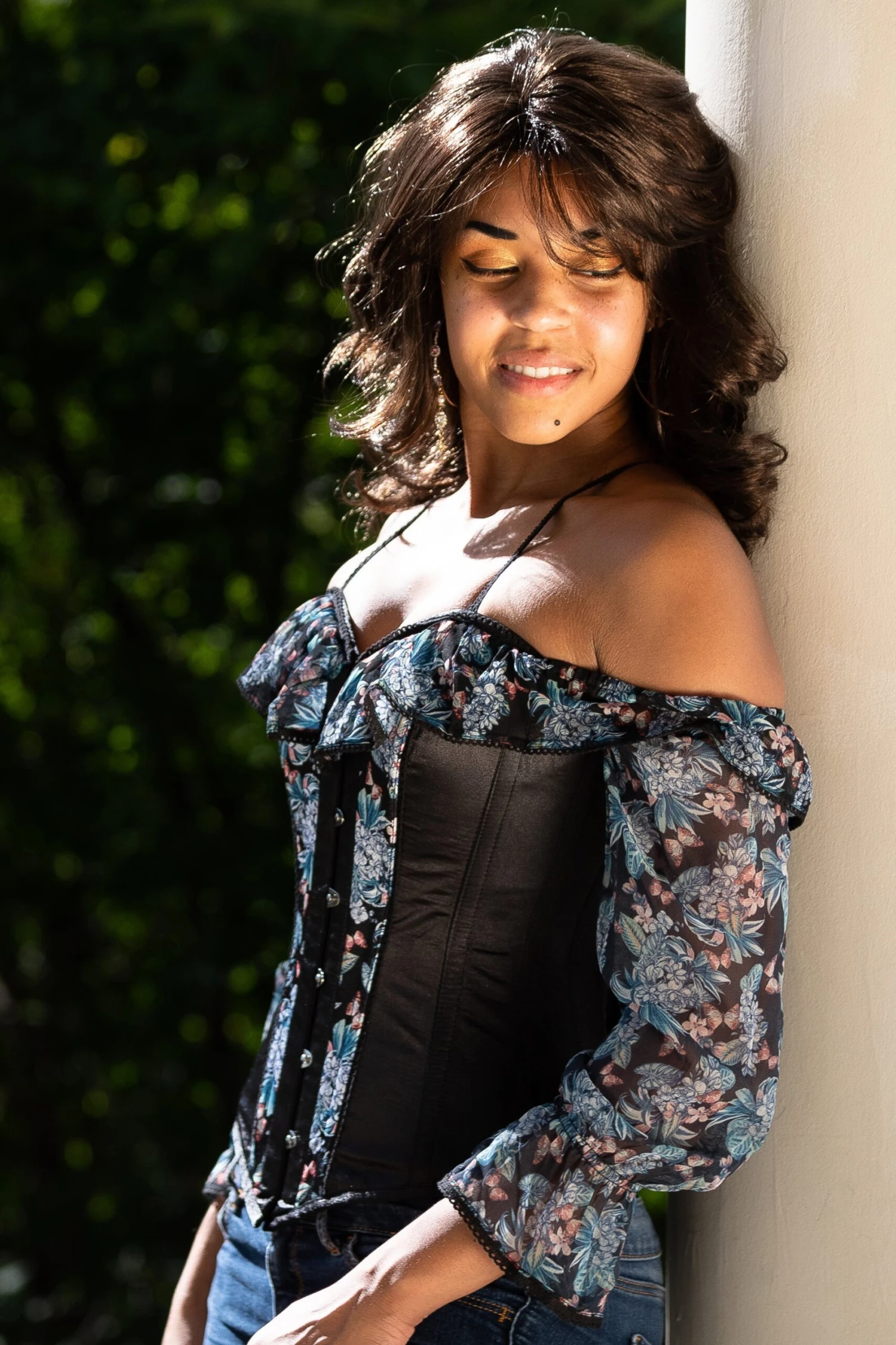 Long Sleeve Floral Summer Corset Top 4 Long Sleeve Floral Summer Corset Top - Image 4