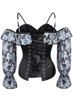 Long Sleeve Floral Summer Corset Top 13 Long Sleeve Floral Summer Corset Top -Corset Story FTS0852