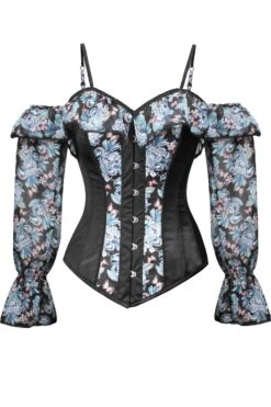Long Sleeve Floral Summer Corset Top 15 Long Sleeve Floral Summer Corset Top -Corset Story FTS0853