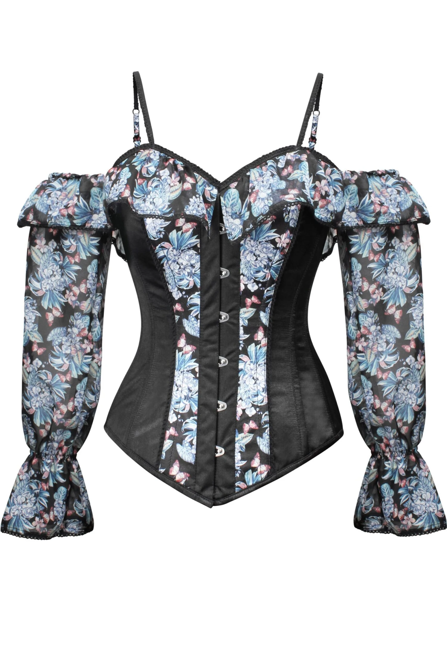 Long Sleeve Floral Summer Corset Top 8 Long Sleeve Floral Summer Corset Top - Image 8