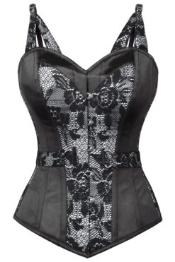 Gothic Inspired Corset Top With Shoulder Straps
