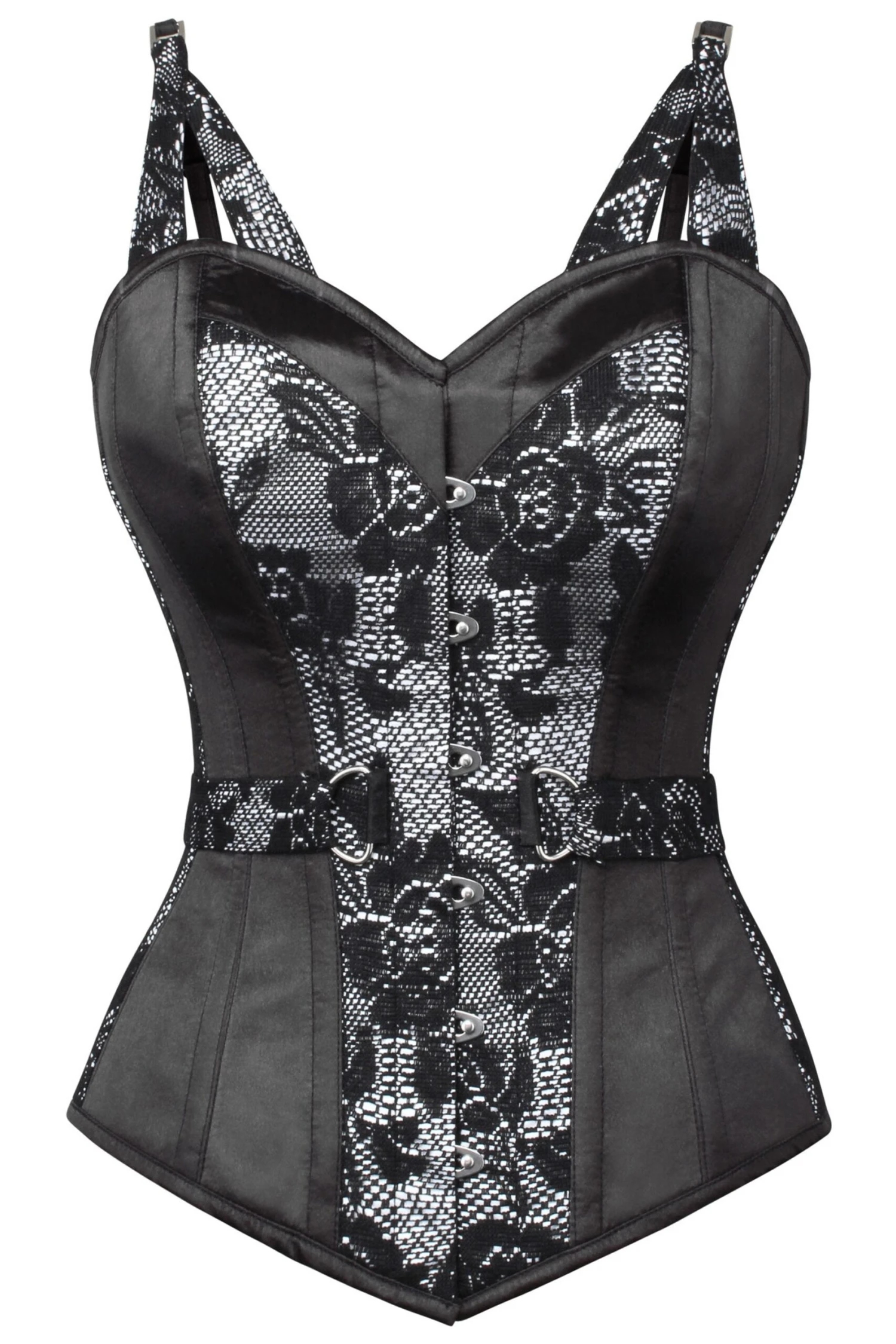 Gothic Inspired Corset Top With Shoulder Straps 1 Gothic Inspired Corset Top With Shoulder Straps