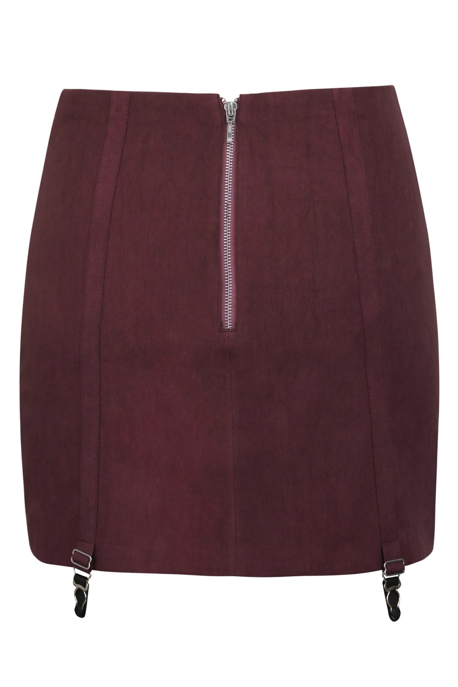 Winnie Huckleberry Cotton Twill Corset Inspired Mini Skirt With Suspender Clips 2 Winnie Huckleberry Cotton Twill Corset Inspired Mini Skirt With Suspender Clips - Image 2