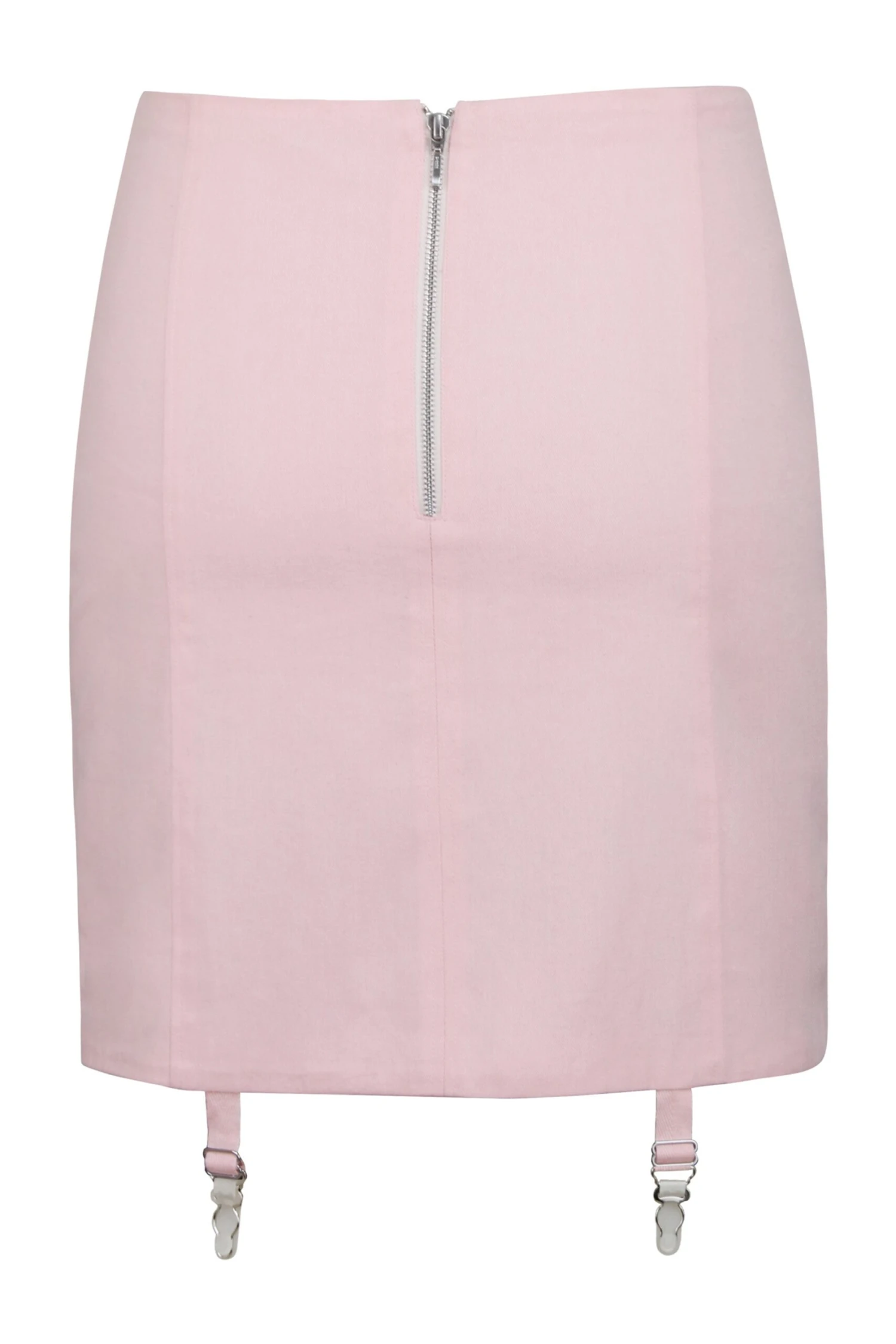 Tillie Prairie Pink Cotton Twill Corset Inspired Skirt With Suspender Clips 2 Tillie Prairie Pink Cotton Twill Corset Inspired Skirt With Suspender Clips - Image 2
