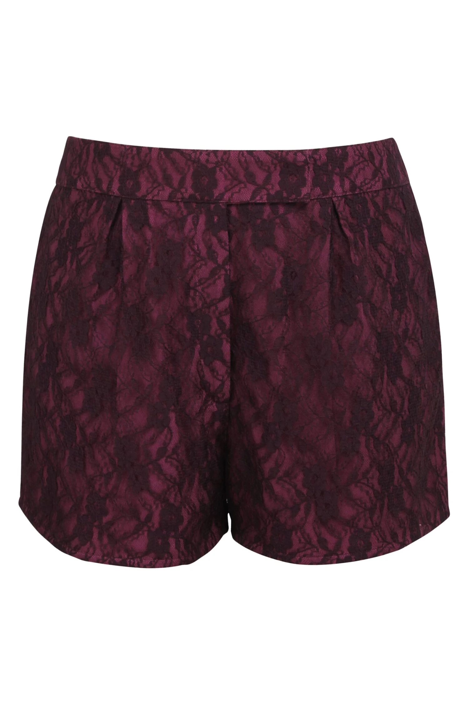 Viola Violet Satin Shorts With Purple Lace Overlay 1 Viola Violet Satin Shorts With Purple Lace Overlay