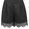 Viola Black Lace Trimmed Shorts