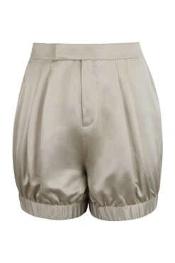 Minnie Champagne Satin Bloomer Shorts With Pockets