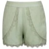 Agatha Winter Pear Viscose Shorts With Lace Trim