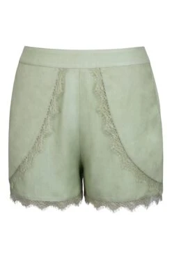 Agatha Winter Pear Viscose Shorts With Lace Trim