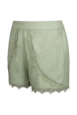 Agatha Winter Pear Viscose Shorts With Lace Trim 5 Agatha Winter Pear Viscose Shorts With Lace Trim -Corset Story LO 0583