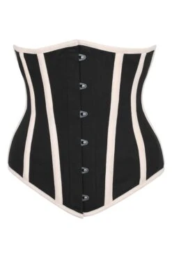 Black And Beige Single Layer Underbust Corset