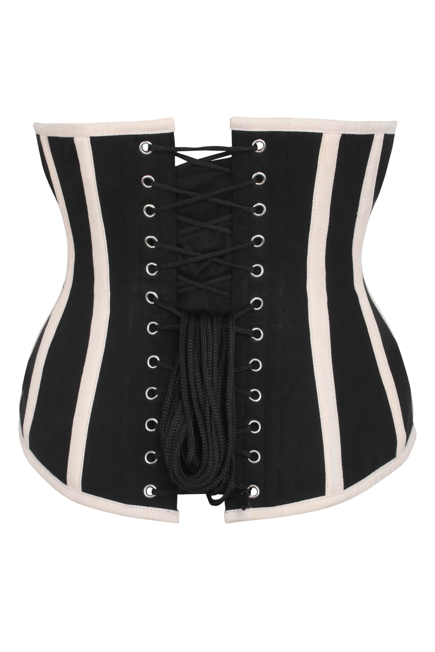 Black And Beige Single Layer Underbust Corset 2 Black And Beige Single Layer Underbust Corset - Image 2