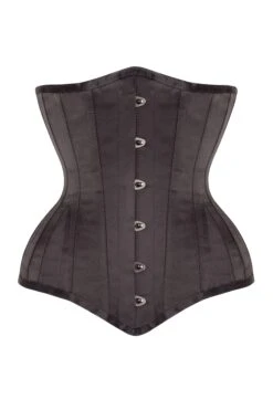 Long Black Underbust Waist Taming Corset