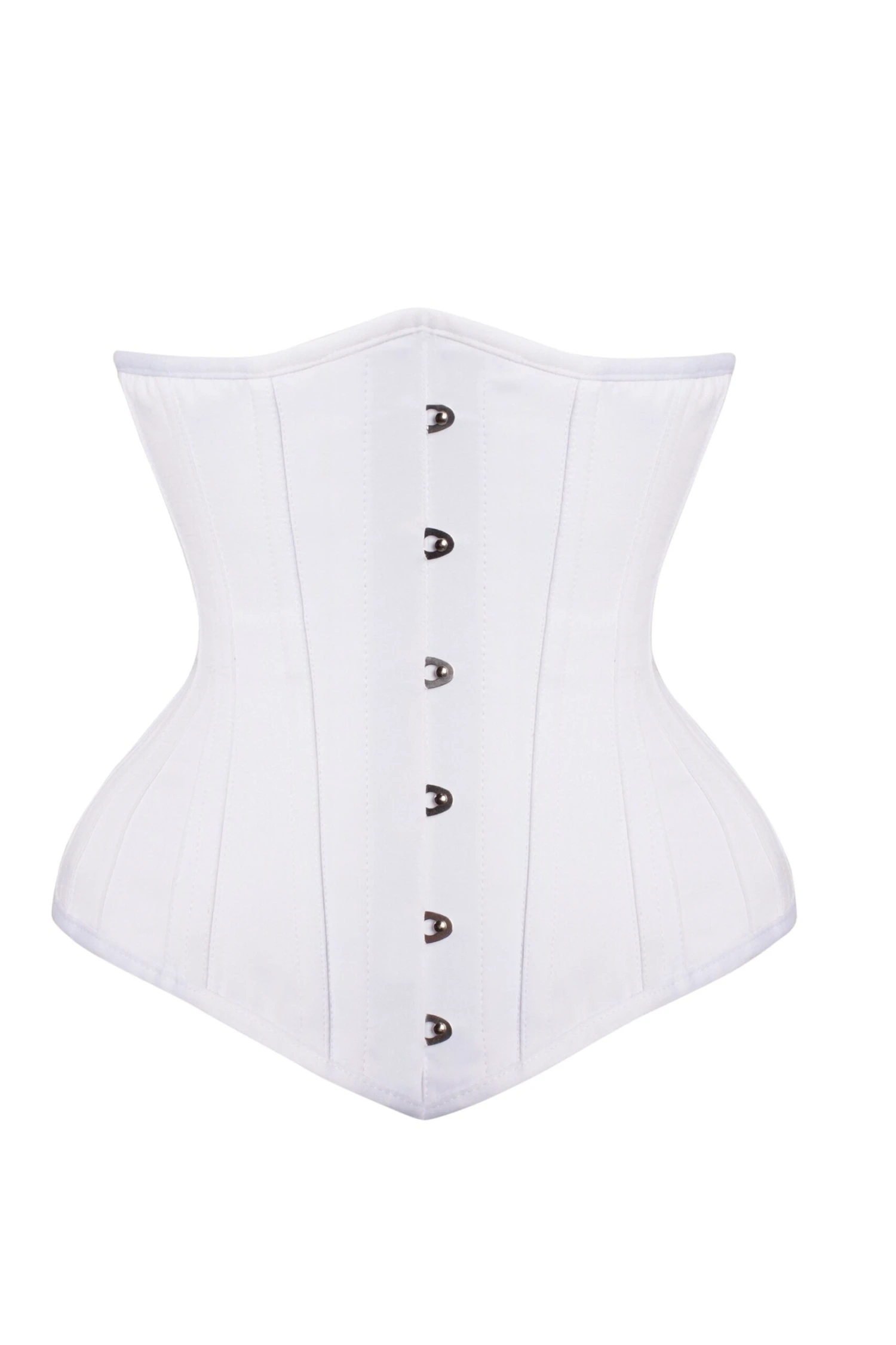 Long White Underbust Corset Waist Taming 1 Long White Underbust Corset Waist Taming