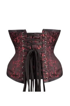 Red Brocade Underbust Corset With Hip Gores 11 Red Brocade Underbust Corset With Hip Gores -Corset Story MY 088 3 a2989d94 bcc9 4c86 a55c 577cead65f54