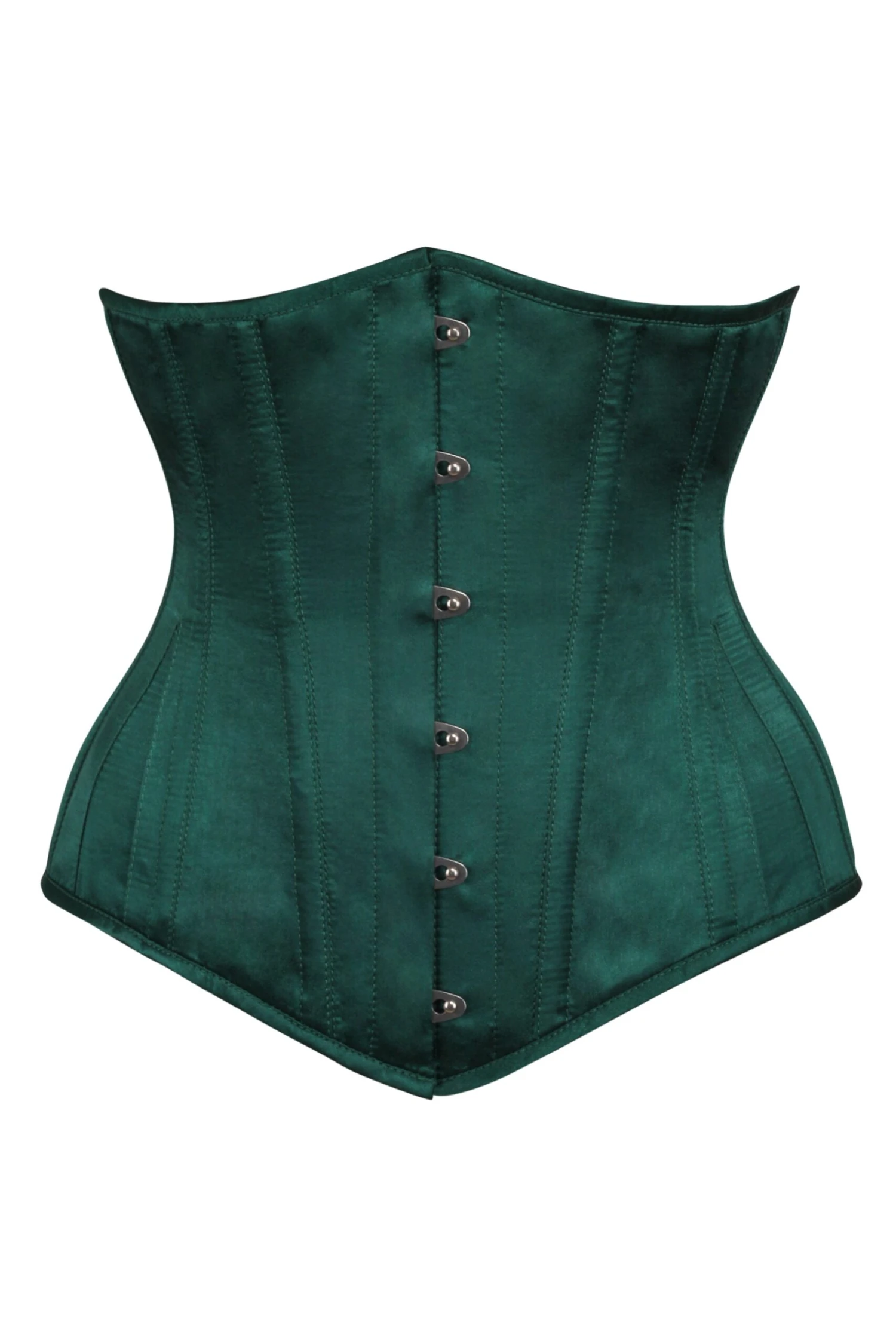 Long Dark Green Underbust Waist Taming Corset 1 Long Dark Green Underbust Waist Taming Corset