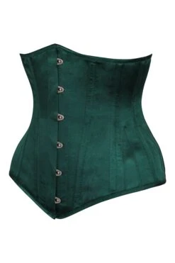 Long Dark Green Underbust Waist Taming Corset 5 Long Dark Green Underbust Waist Taming Corset -Corset Story MY 1673