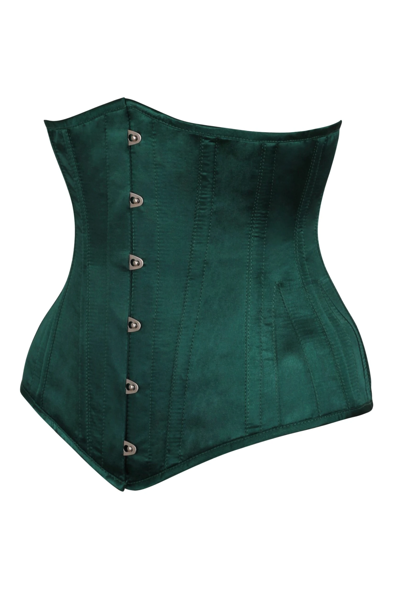 Long Dark Green Underbust Waist Taming Corset 3 Long Dark Green Underbust Waist Taming Corset - Image 3