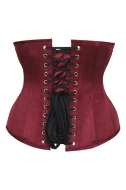 Long Burgundy Underbust Waist Taming Corset -Corset Story MY 1682